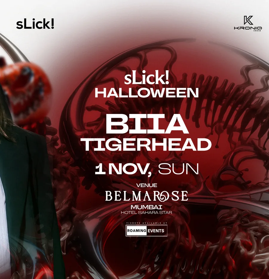 sLick! Halloween poster with BIIA and Tigerhead at Belmarose Mumbai on 1 November