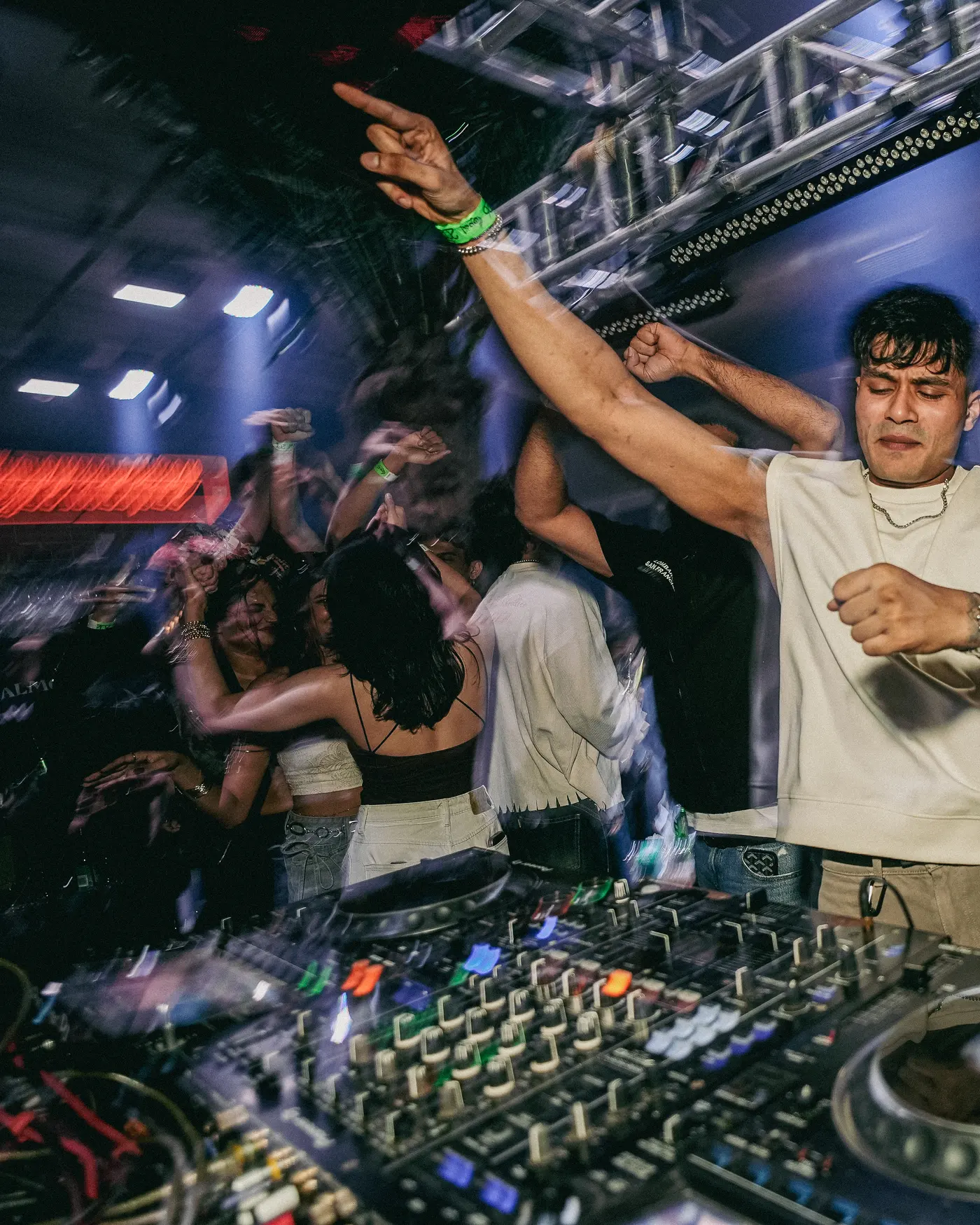 Packed dancefloor at a FallØut night